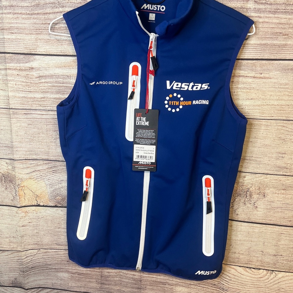 Musto Full Zip Volvo Ocean Race Sailing Vest Sleeveles Women’s Size 8